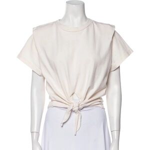 Isabel Marant Cream Tie-Front Zelikia T-shirt